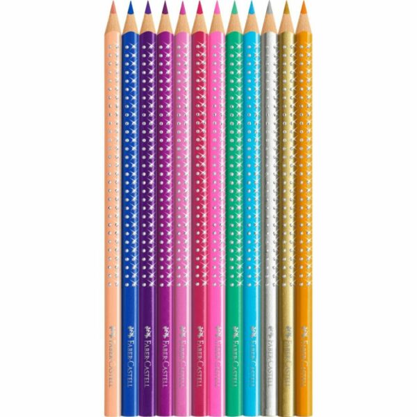 FABER CASTELL - Sparkle Buntstifte Metalletui mit 12 Sparkle Buntstiften – Bild 2