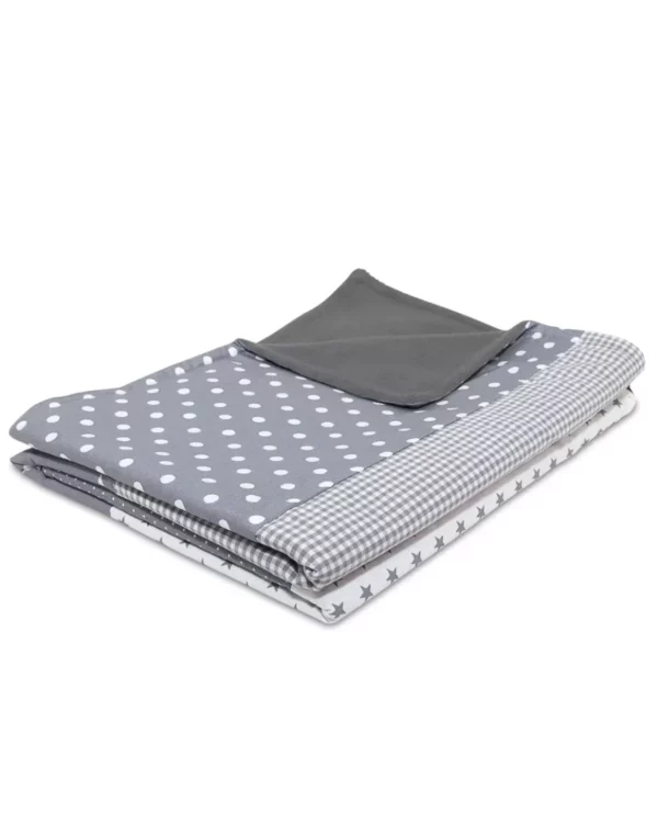 ULLENBOOM -Kuscheldecke Babydecke GRAUE STERNE