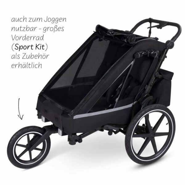 ABC - Design -  Fahrradanhänger Tour mit 2 Komfortsitzen & Lufträdern – Bild 4